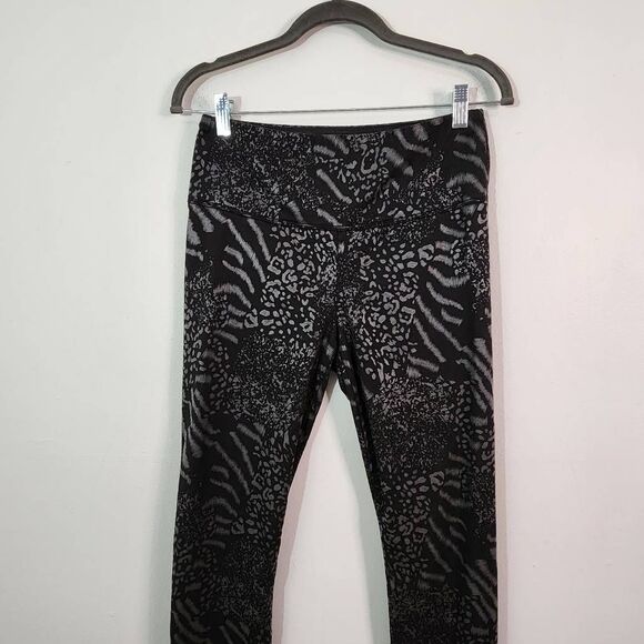 White House Black Market Metallic Animal Print Leggings Size 2 Long WHBM Legging - Picture 2 of 6